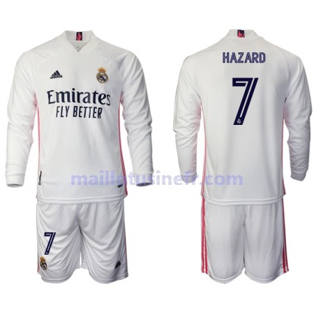 Maillot de Foot Real Madrid Eden Hazard 7 Domicile 2020-21 Manches Longues - Enfant Maillot de Foot Real Madrid Eden Hazard 7 Domicile 2020-21 Manches Longues - Enfant